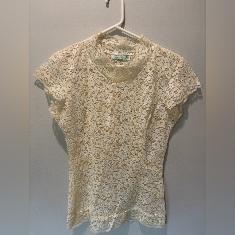 Vintage Cream Lace Top
